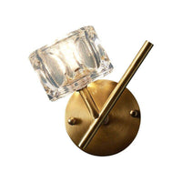 Applique murale LED dorée avec abat-jour en cristal GlamGold