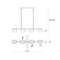 Suspension LED Design avec Abat-Jours Blancs 'Coffee'