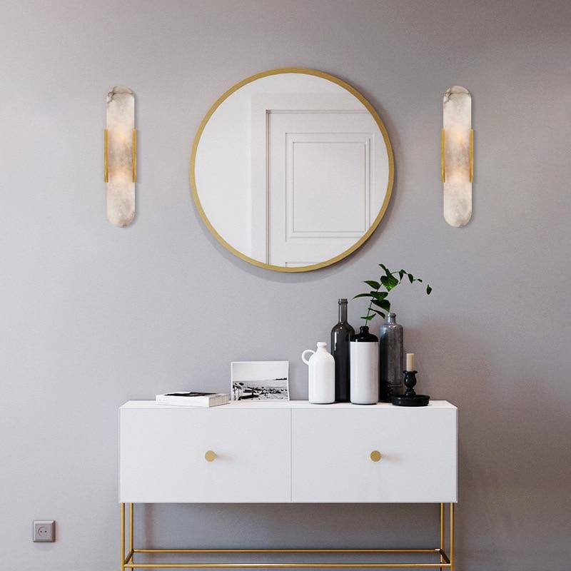 Applique murale en marbre arrondi style Shining LED