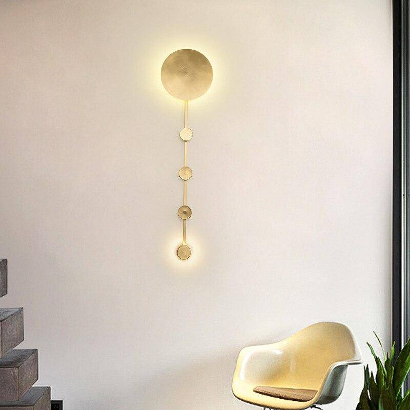 Applique murale LED dorée Shining