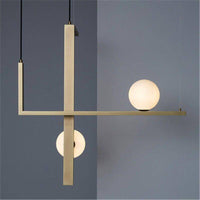 Suspension LED "Géométrie Cuivrée"