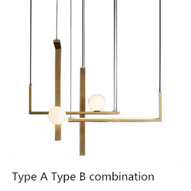 Suspension LED "Géométrie Cuivrée"