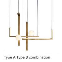 Suspension LED "Géométrie Cuivrée"
