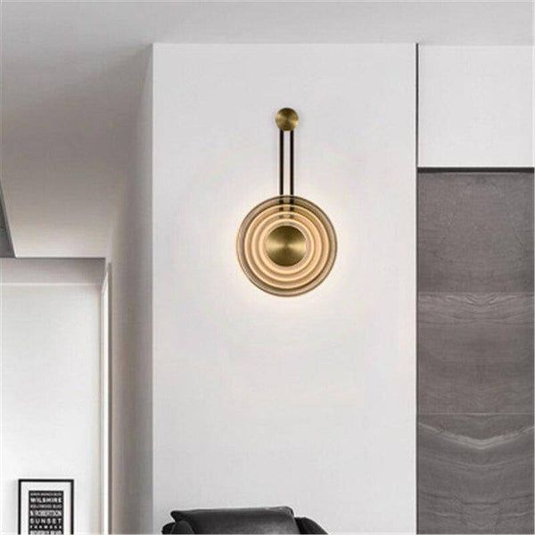 Applique murale LED dorée Shining