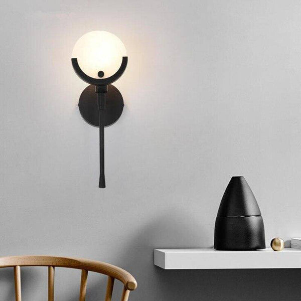 Applique murale Marbre en métal et verre