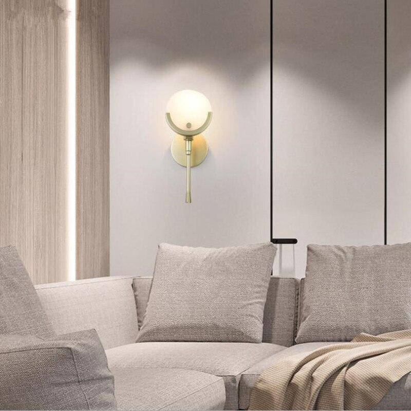 Applique murale Marbre en métal et verre
