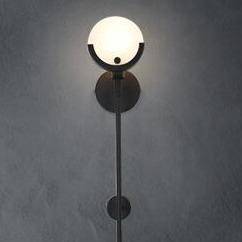 Applique murale Marbre en métal et verre
