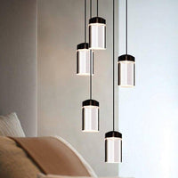 Suspension design en verre cylindrique de différentes longueurs