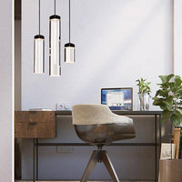 Suspension design en verre cylindrique de différentes longueurs