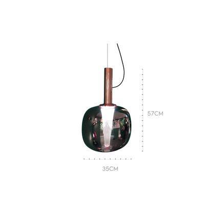 Suspension Luxury en verre fumé
