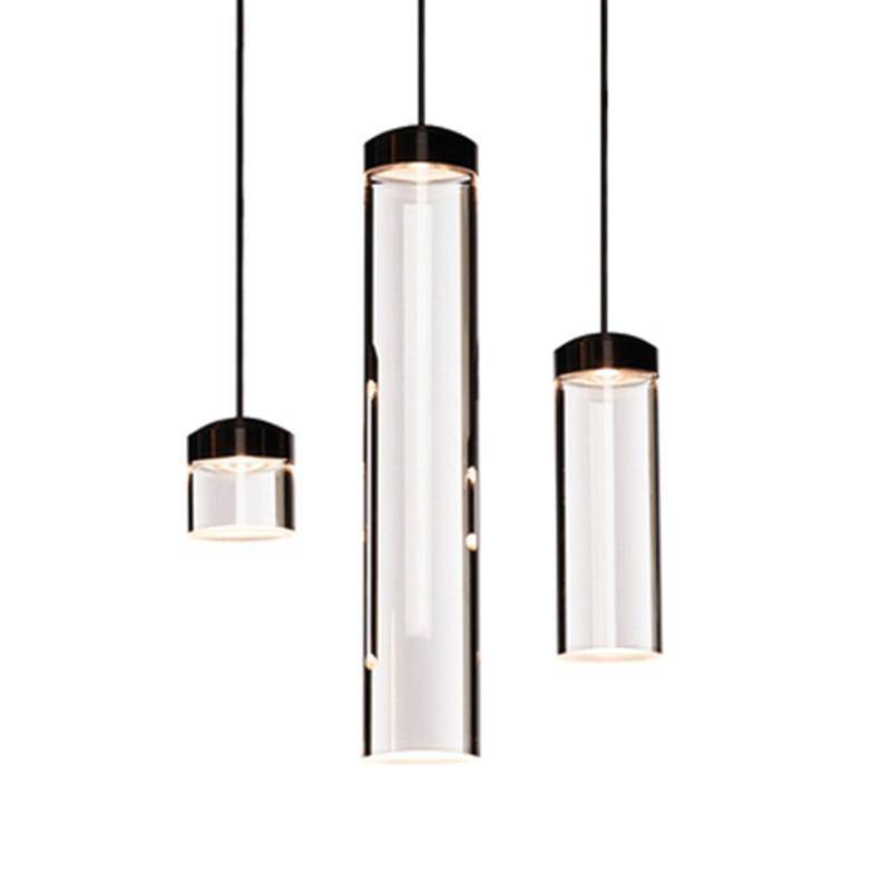 Suspension design en verre cylindrique de différentes longueurs