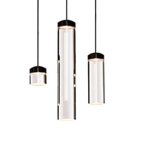 Suspension design en verre cylindrique de différentes longueurs