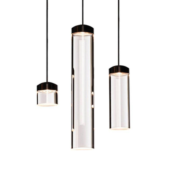Suspension design en verre cylindrique de différentes longueurs