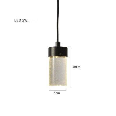 Suspension design en verre cylindrique de différentes longueurs