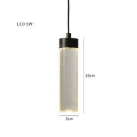 Suspension design en verre cylindrique de différentes longueurs