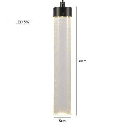 Suspension design en verre cylindrique de différentes longueurs