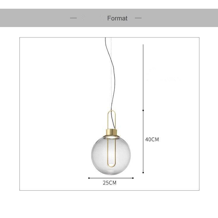 Boule de verre et socle chromé: Suspension Design