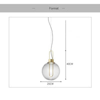 Boule de verre et socle chromé: Suspension Design