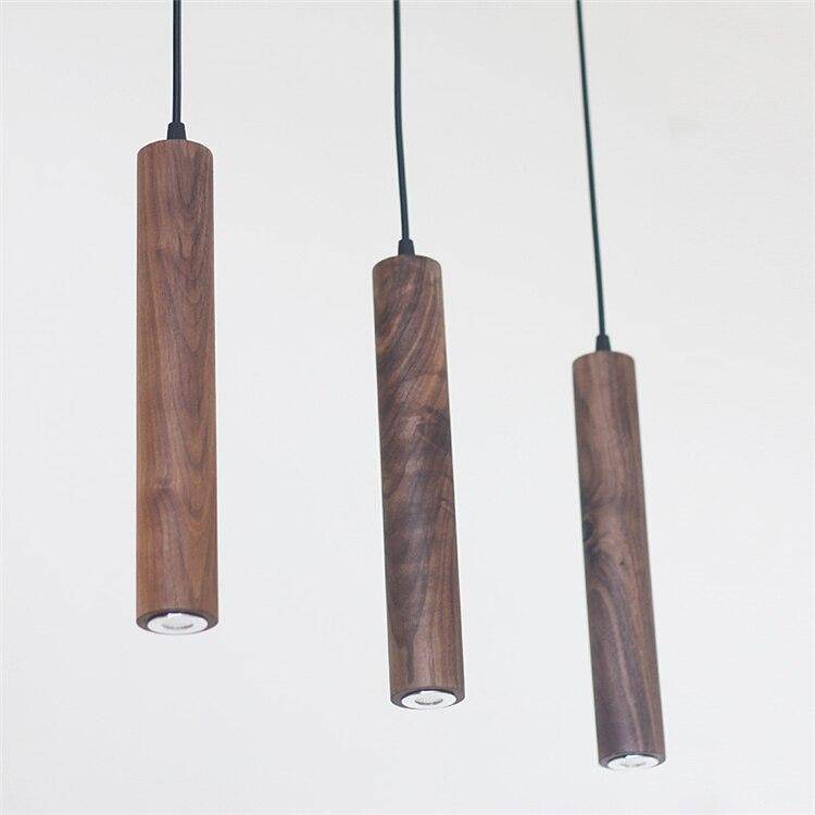 Suspension LED en bois design - Variété de teintes