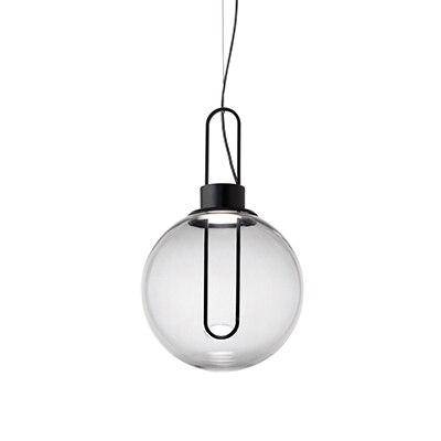 Boule de verre et socle chromé: Suspension Design