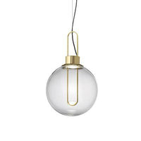 Boule de verre et socle chromé: Suspension Design