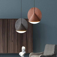 Suspension cône métal coloré LED