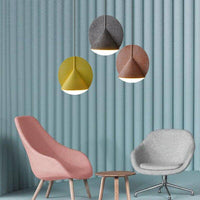 Suspension cône métal coloré LED