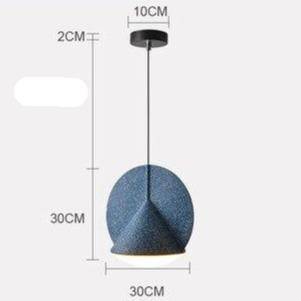 Suspension cône métal coloré LED