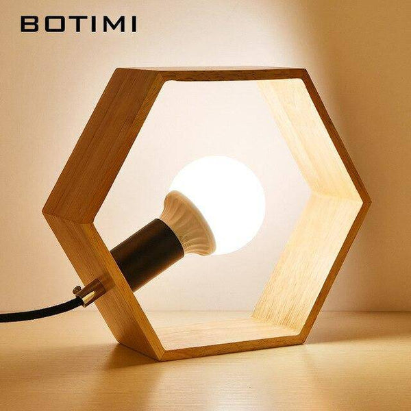 Lampe à poser design LED en bois Boti