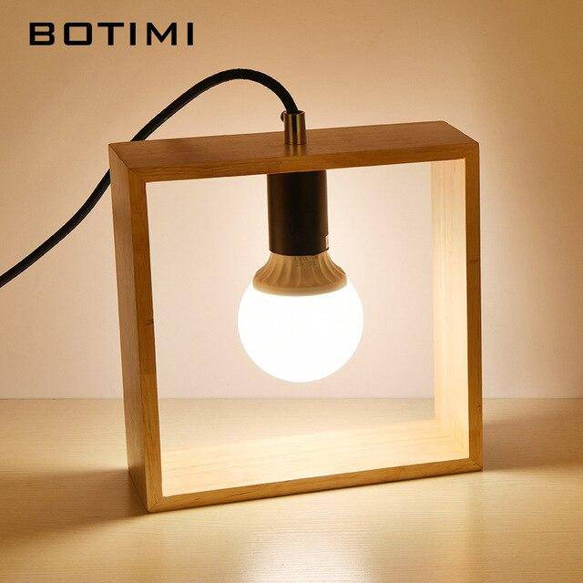 Lampe à poser design LED en bois Boti