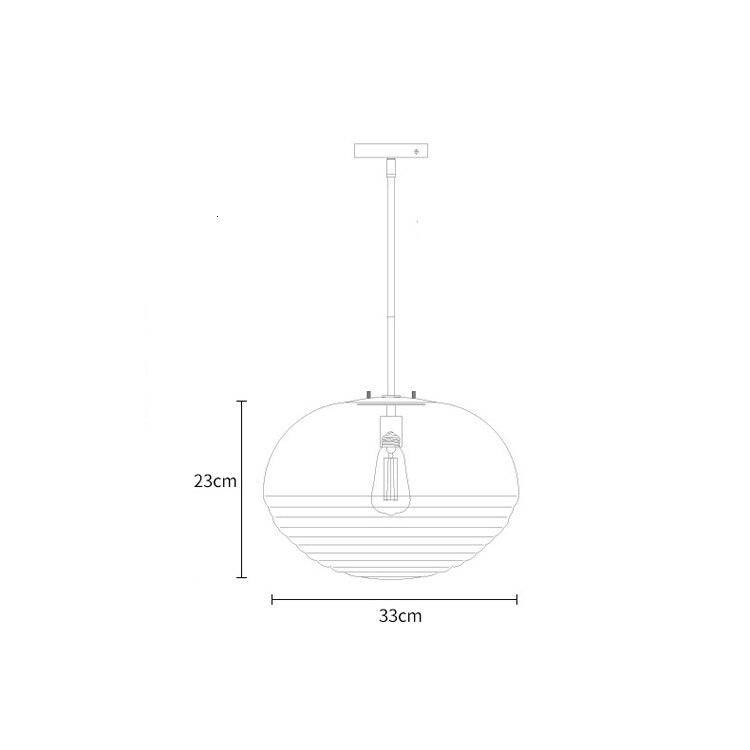 Suspension LED Café en verre arrondi