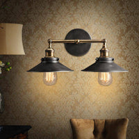 Applique murale rustique Country en doré et noir