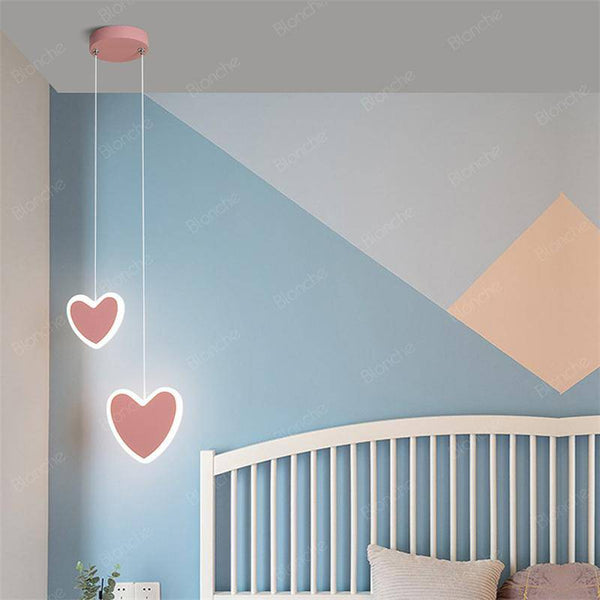 Suspension LED Enfants - Formes Variées, Rose ou Blanche
