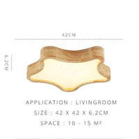 Plafonnier LED en bois Etoile Glam