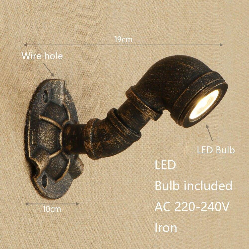 Applique murale LED style Industriel - Fonte décorative