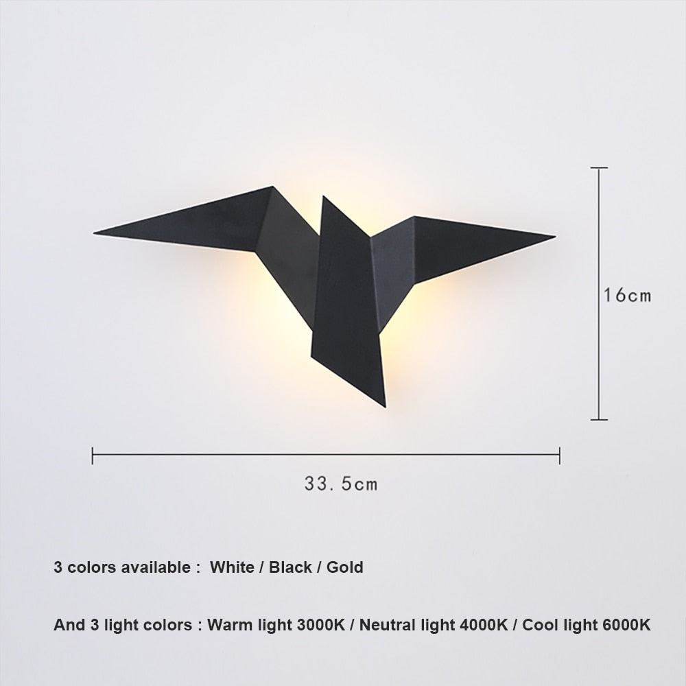 Applique murale LED Naila Origami Bird