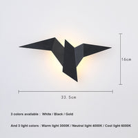 Applique murale LED Naila Origami Bird