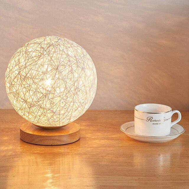 Lampe à poser LED Wicker Bamboo Glow
