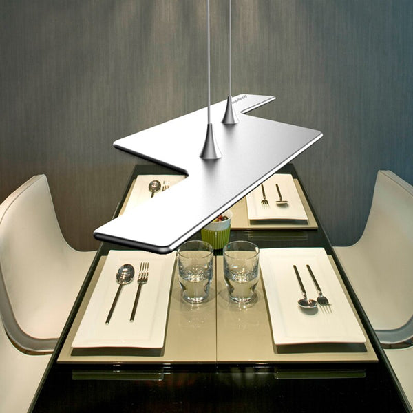 Suspension LED Maya Zigezag Argent
