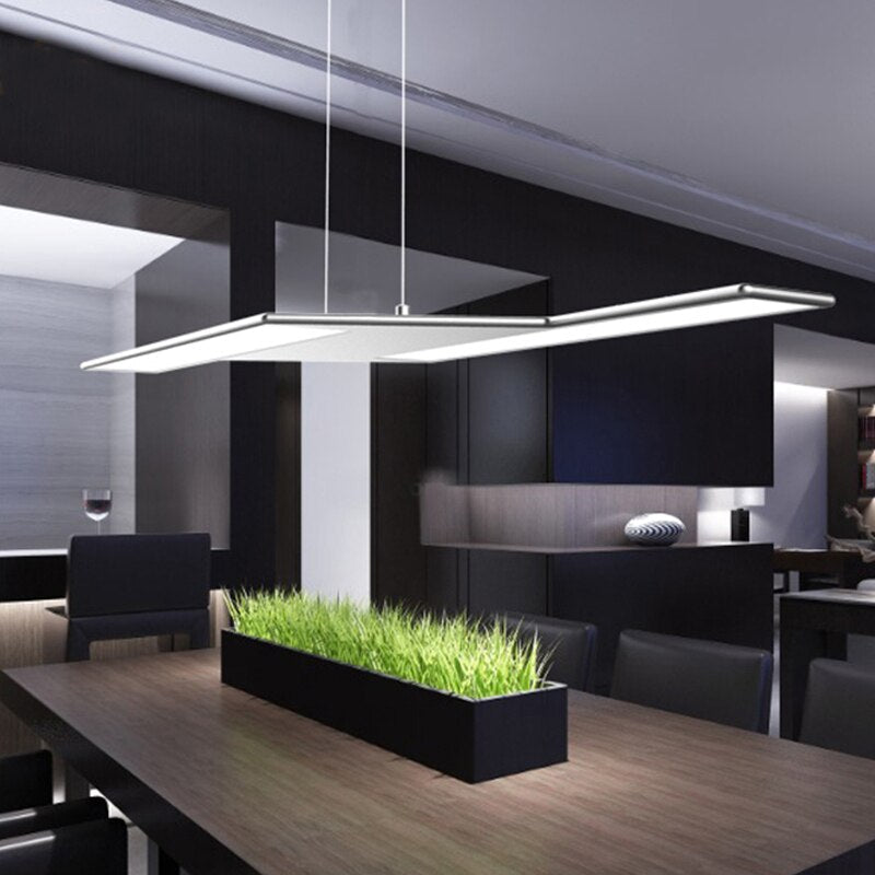 Suspension LED Maya Zigezag Argent