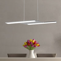 Suspension LED Maya Zigezag Argent
