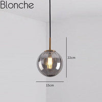 Suspension LED en verre coloré - Style Décoratif