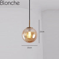 Suspension LED en verre coloré - Style Décoratif