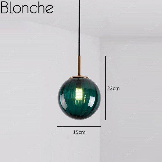 Suspension LED en verre coloré - Style Décoratif