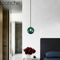 Suspension LED en verre coloré - Style Décoratif