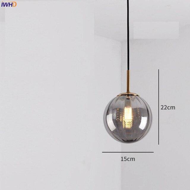 Suspension LED Boule en Verre Coloré - Marque Hang
