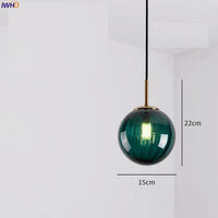 Suspension LED Boule en Verre Coloré - Marque Hang