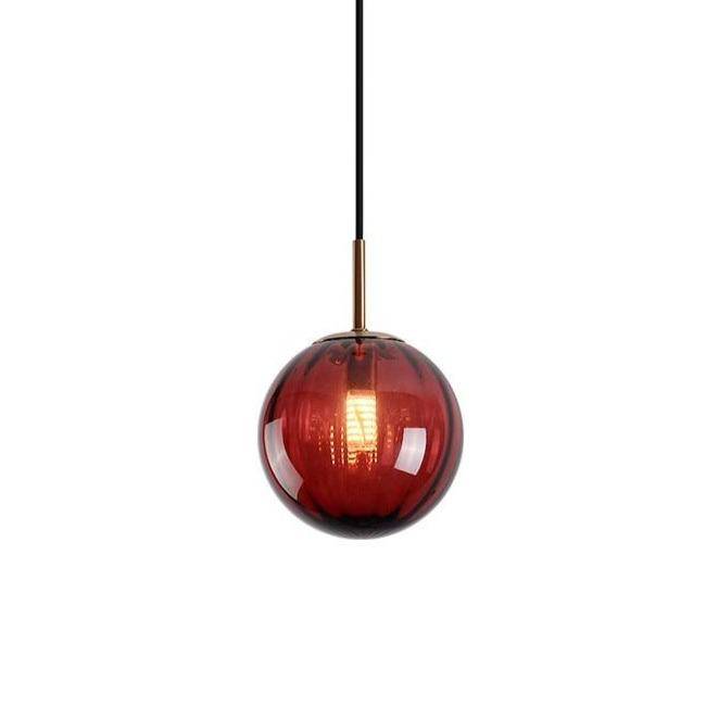 Suspension LED Boule en Verre Coloré - Marque Hang