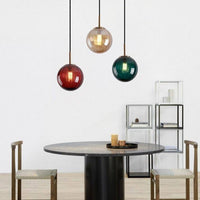 Suspension LED Boule en Verre Coloré - Marque Hang