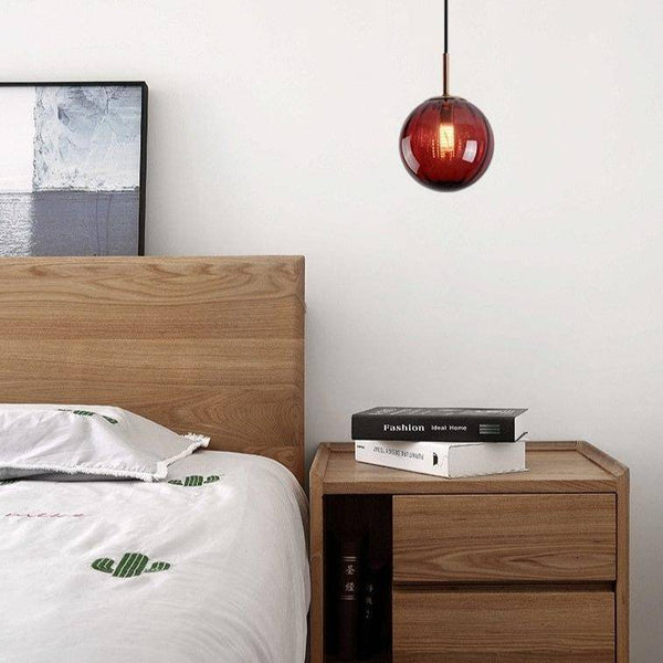Suspension LED Boule en Verre Coloré - Marque Hang